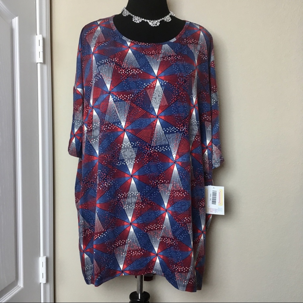 NWT LuLaRoe AMERICANA Irma Tunic Top